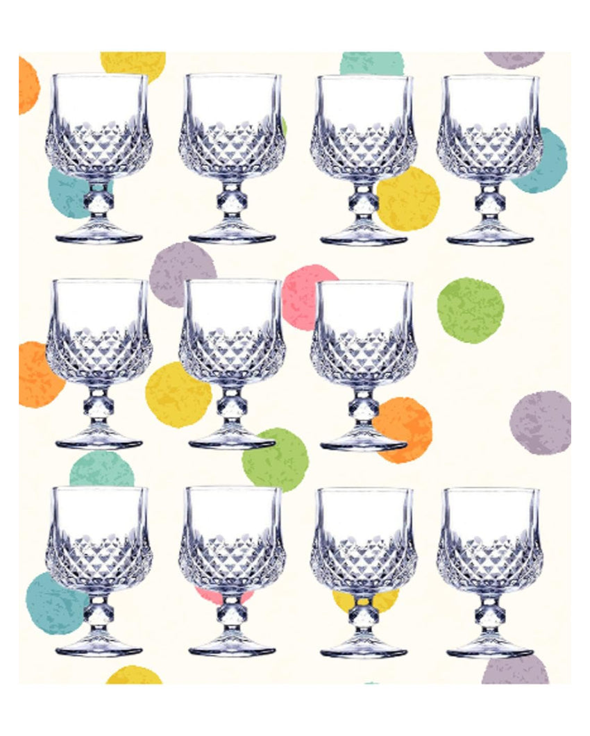 Durable Drinkware Piece Pure Glass Beautiful Wine Glass  | 150ml |  3 x 5 inches