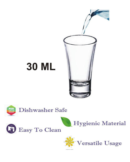 Thick Walled Party Perfect Clear Glass Shot Glasses | 30ml | 2 x 3 inches