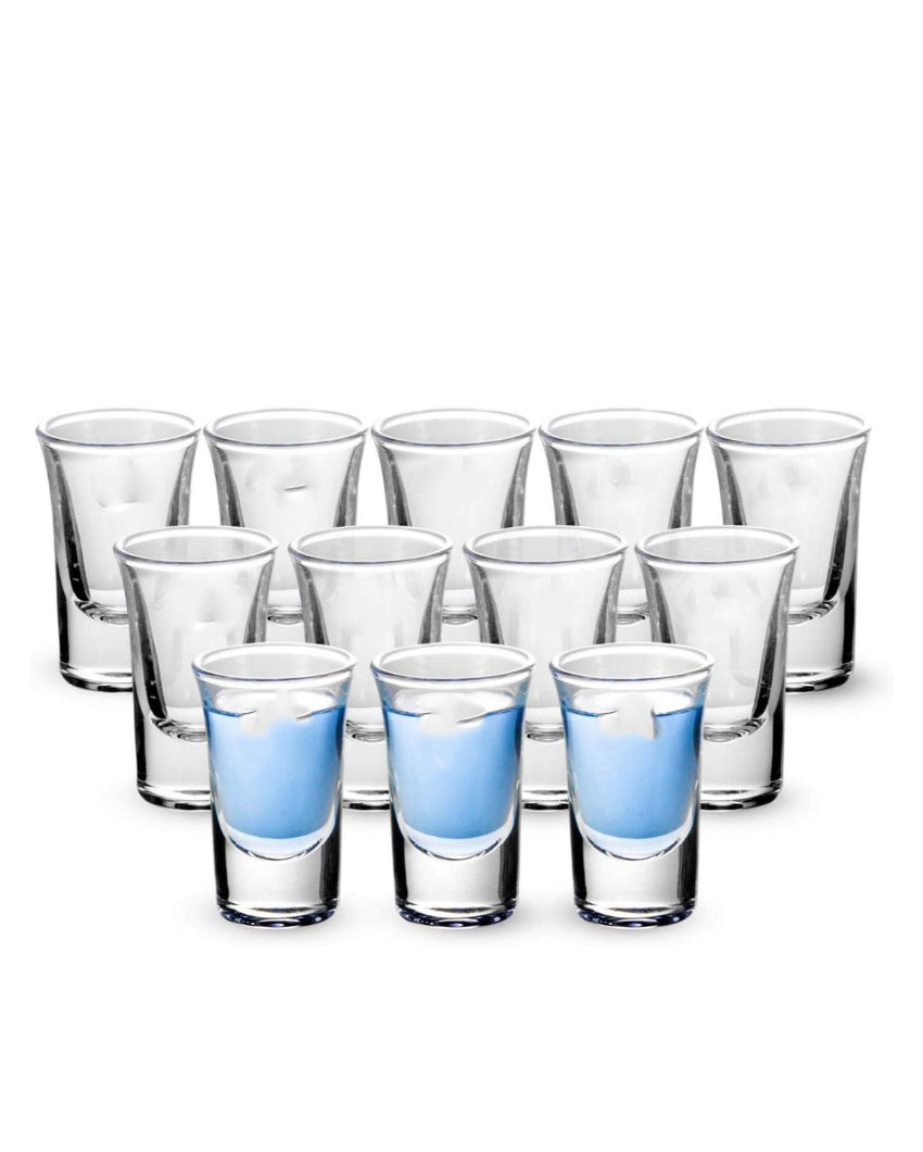 Solid Base Party Perfect Clear Glass Shot Glasses | 30ml | 2 x 3 inches