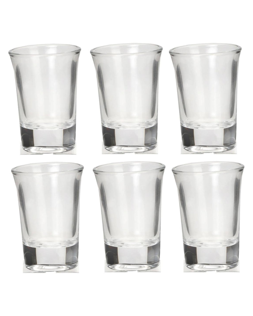 Solid Base Party Perfect Clear Glass Shot Glasses | 30ml | 2 x 3 inches