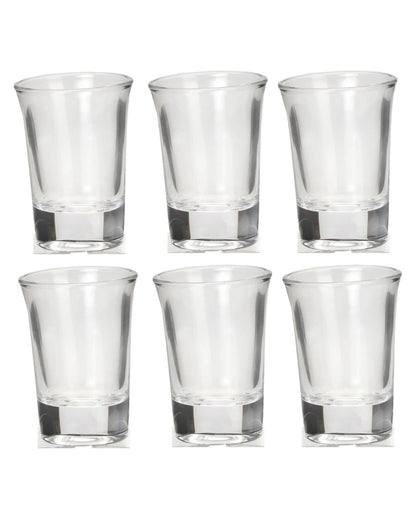 Solid Base Party Perfect Clear Glass Shot Glasses | 30ml | 2 x 3 inches