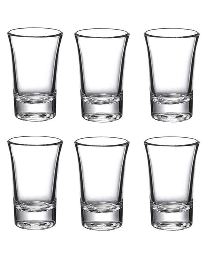 Weighted Base Party Perfect Clear Glass Shot Glasses | 30ml | Set of 6