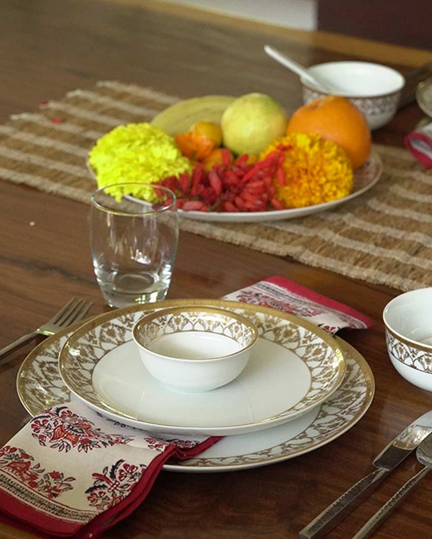 Golden Glory Porcelain Dinner Set