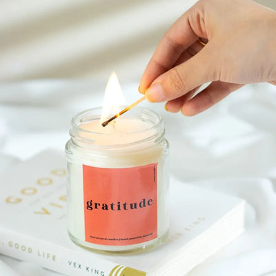 Gratitude Scented Candle | Grateful Candle | Single | 5.08 x 7.62 cm / 2 x 3 inches