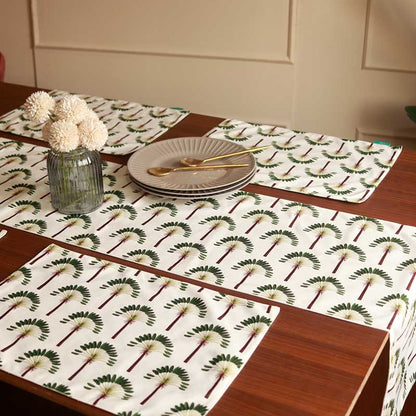 Green Palm Table Linen Set