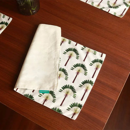 Green Palm Table Linen Set