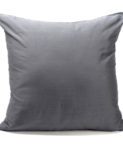 Pearl Grey Silk Cushion Covers | Grey| Set of 2 | 16x16 inches