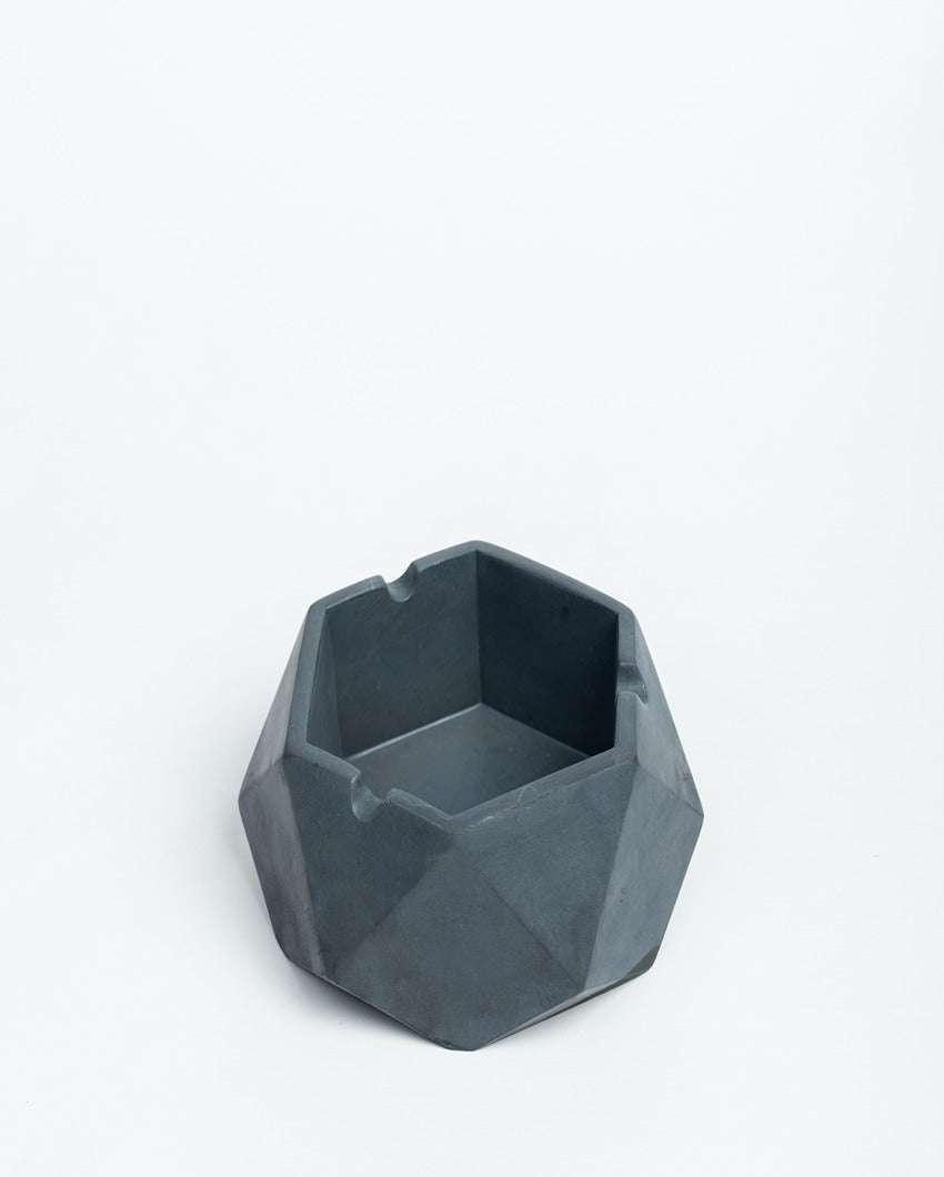 Enhanced Geometric Shape Hextray 2.0 Concrete Ashtray | 4 x 4 x 2 inches