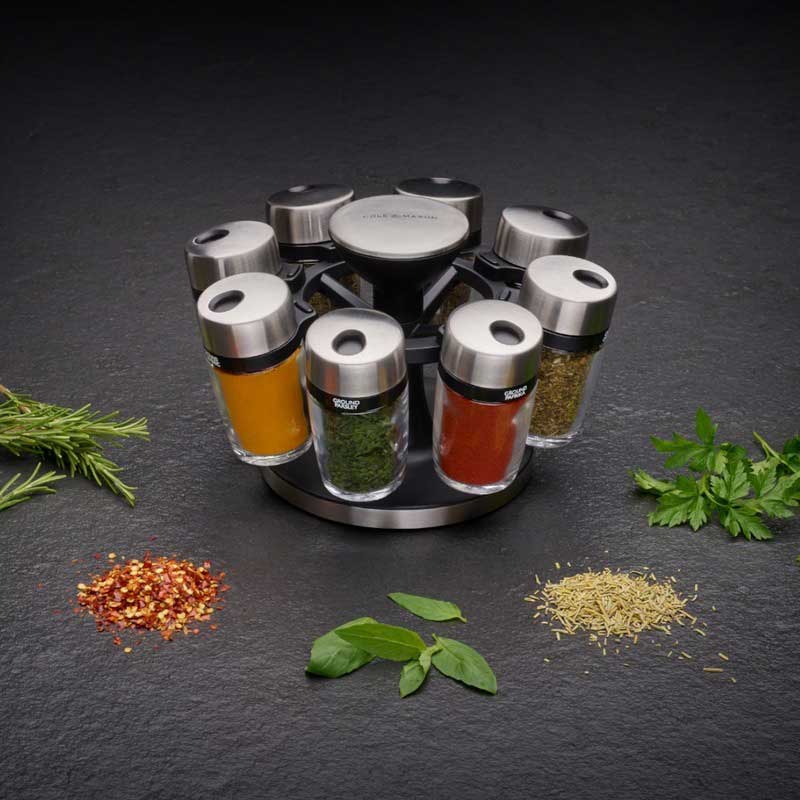 Premium Filled Herb & Spice Carousel Jar | Set of 8 Default Title