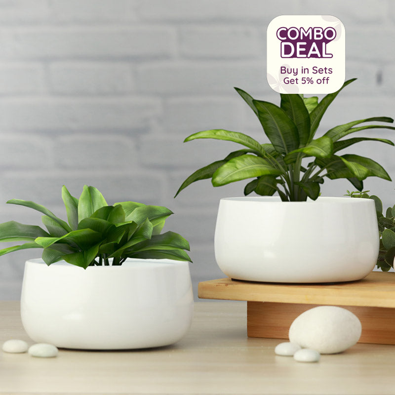 Elegant Handi Resilient Metal Plant Pots | Set of 2 | Plant Not Included
