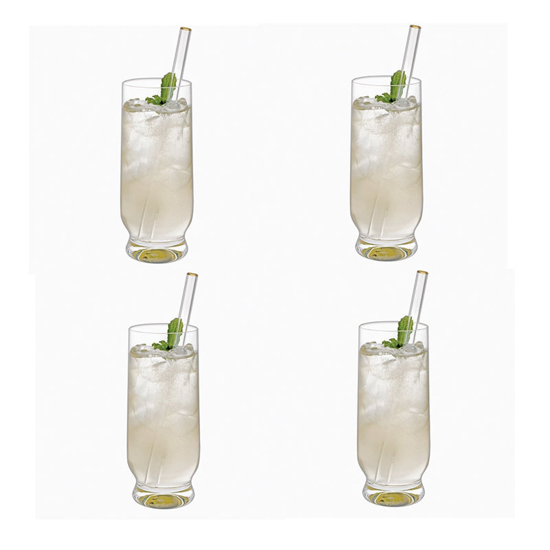 Home Bar Long Drink Crystal Glasses | Set of 4 Default Title