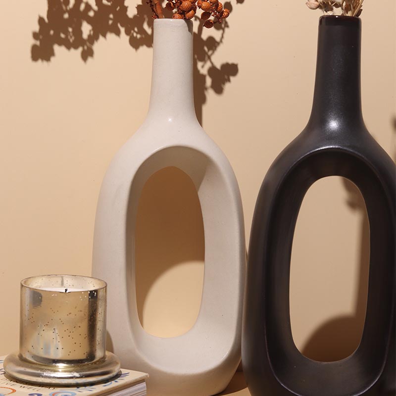 Hollow Minimalist Bottle Vase | Set Of 2 Default Title