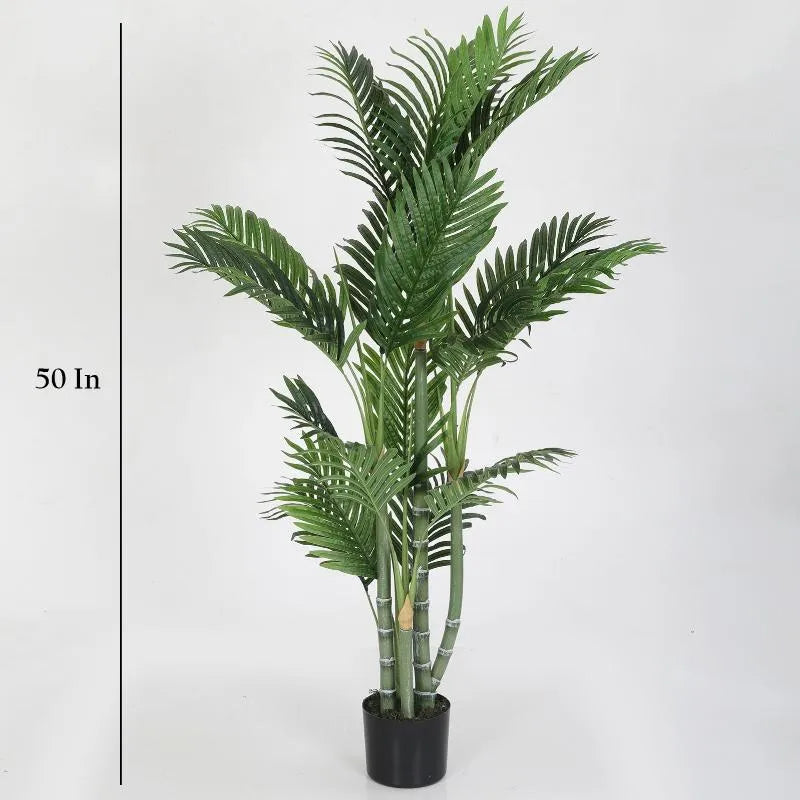Artificial Real Touch Palm Plant With Pot | 50 Inch Default Title