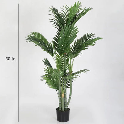 Artificial Real Touch Palm Plant With Pot | 50 Inch Default Title