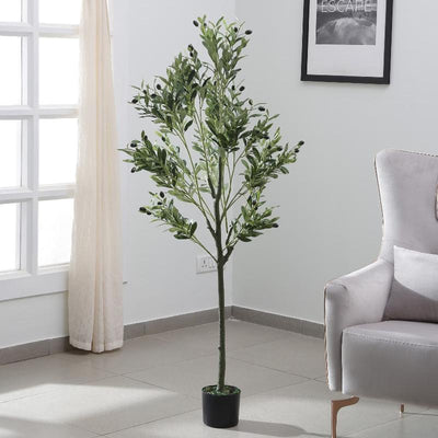 Artificial Real Touch Olive Plant With Pot | 58 Inch Default Title