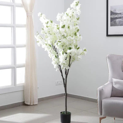 Wall Artificial Real Touch Fiddle Leaf Plant With Pot | 58 Inch Default Title