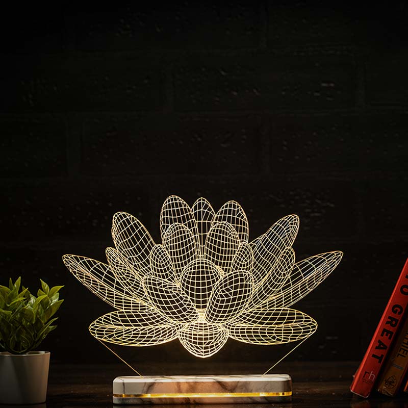 Lotus Lamp | With Rechargeable Battery