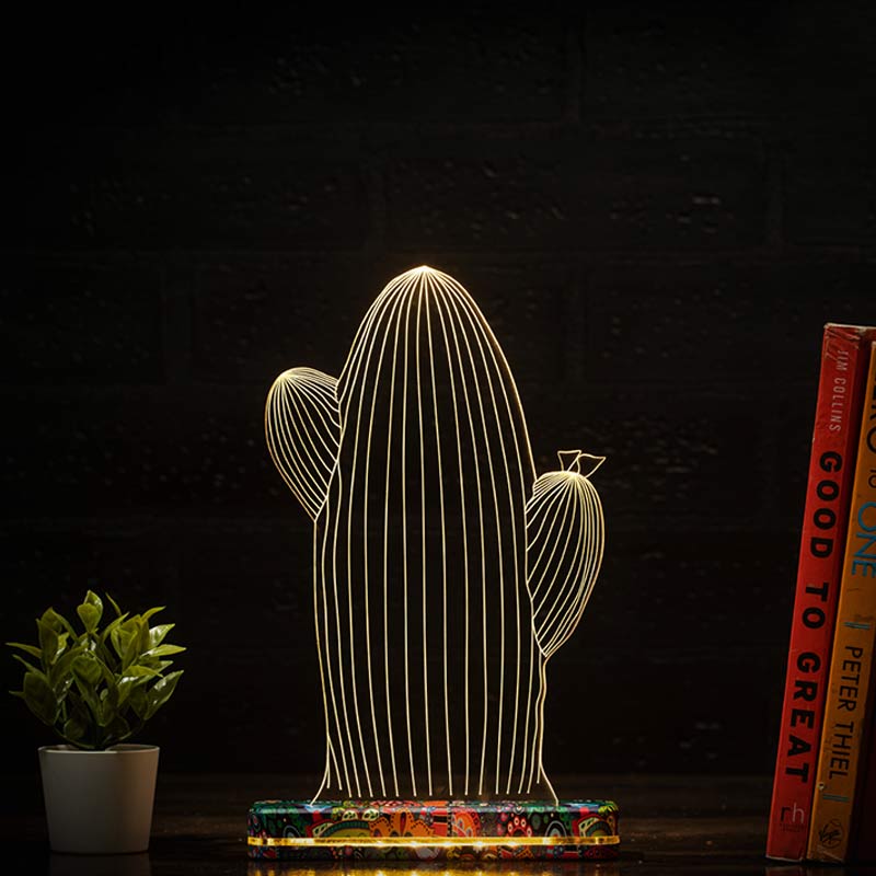 Cactus Lamp | With Rechargeable Battery