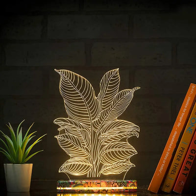 Heliconia Lamp with Rechargeable Battery | 8 x 9 inches