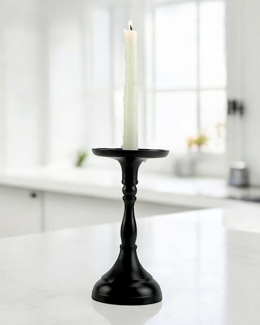 Elegant Accent Pillar Candle Holder | 4 x 8 inches
