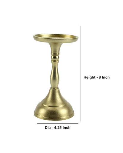 Elegant Accent Pillar Candle Holder | 4 x 8 inches