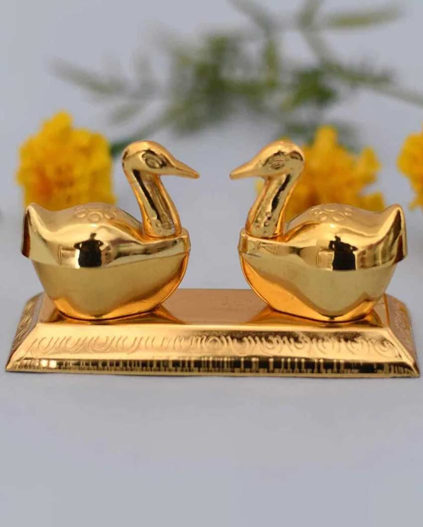 Charming Kumkum Roli Box in Double Duck Shape | Set of 3 | 2 x 4 x 3 inches