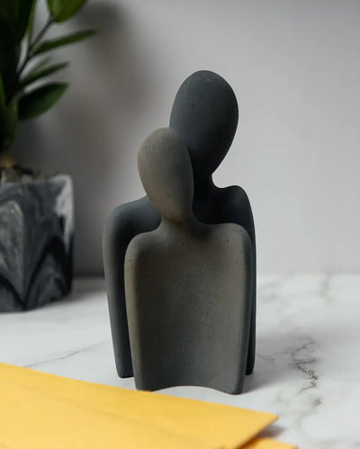 Joyful Contemporary Design Happy Duo Concrete Artifacts | 2 x 2 x 5 inches