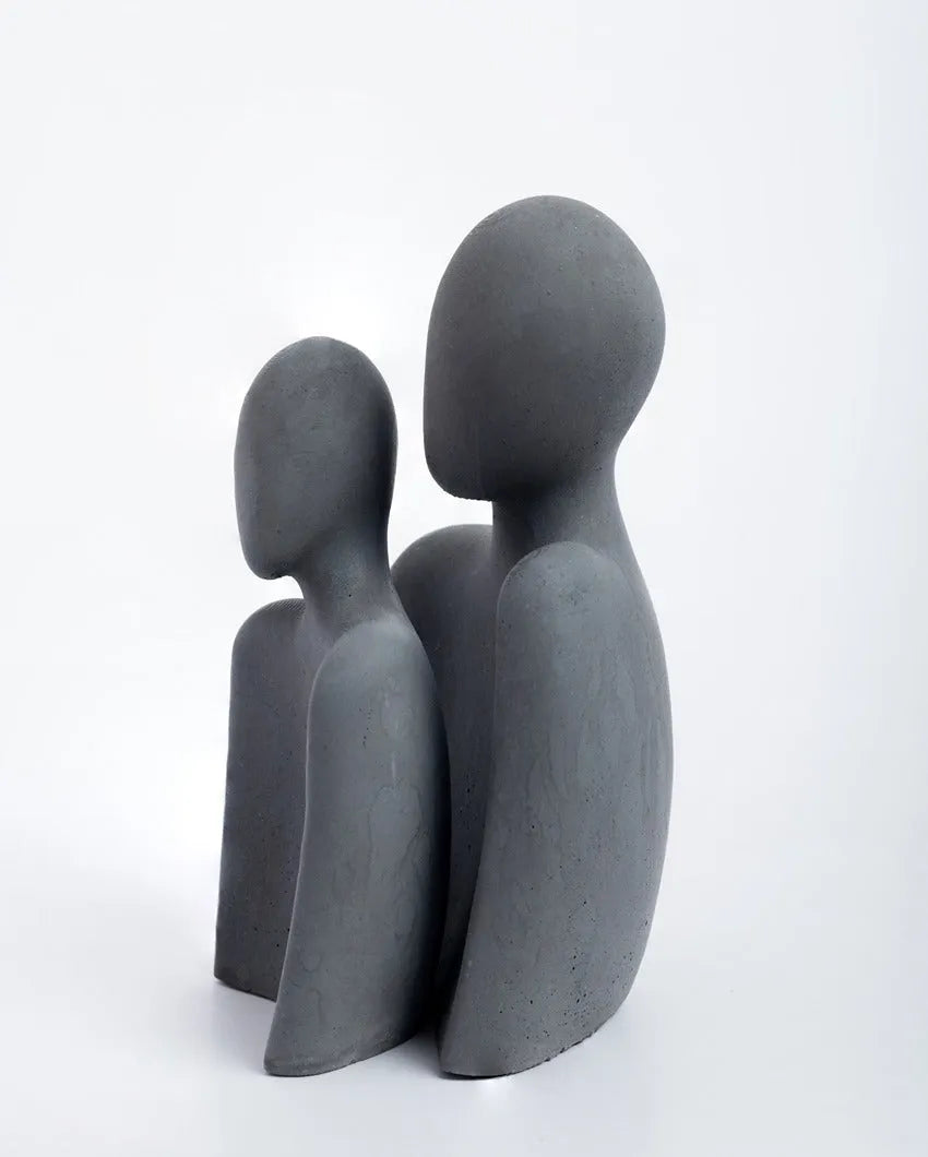 Joyful Contemporary Design Happy Duo Concrete Artifacts | 2 x 2 x 5 inches