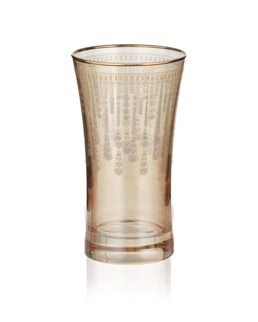 Elegant Golden Brilliance Highball Glasses | Set of 4 | 3 x 5 inches