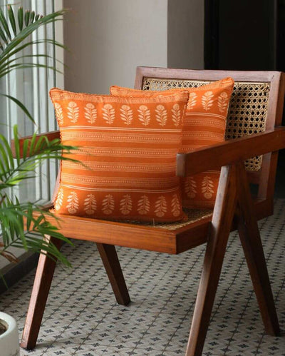 Holligold Printed Cotton Cushion Covers | 16 x 16 inches
