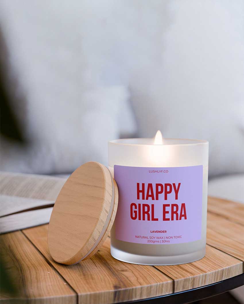 Happy Girl Era Lavender Soy Wax Candle | 3 x 4 inches | 200ml