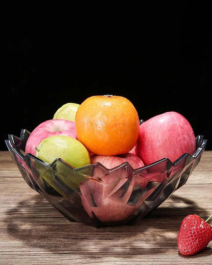 Sleek Transparent Fruits And Snacks Glass Serving Bowl | 10 x 5 inches