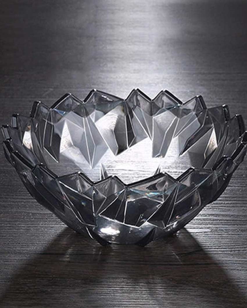 Sleek Transparent Fruits And Snacks Glass Serving Bowl | 10 x 5 inches