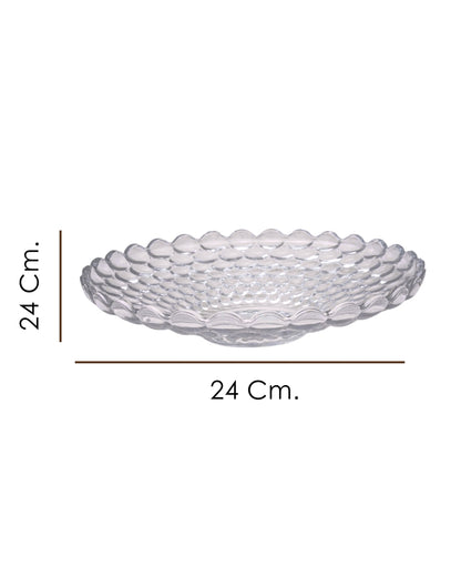 Decorative Crystal Bubble Fruit Accent Bowls | Set of 2 | 10 x 3 inches