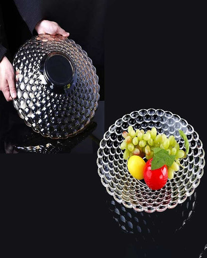 Decorative Crystal Bubble Fruit Accent Bowls | Set of 2 | 10 x 3 inches