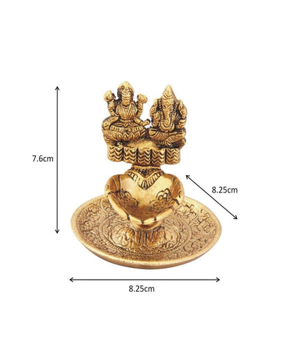 Sacred Laxmi Ganesh Hand Diyas | Set of 2 | 3 x 3 inches