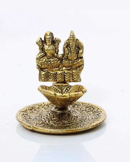 Sacred Laxmi Ganesh Hand Diyas | Set of 2 | 3 x 3 inches