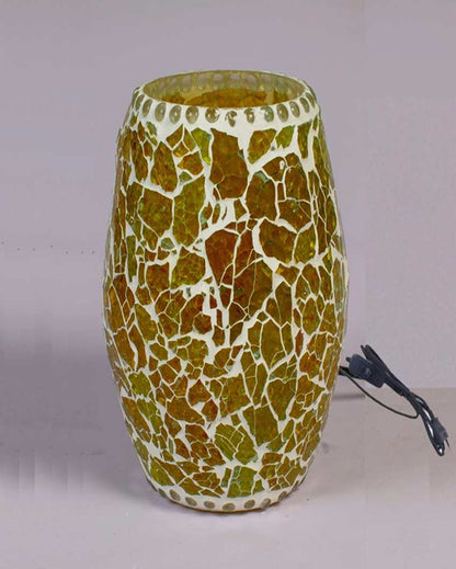 Unique White Cracked Glass Table Lamp | 6 x 4 inches