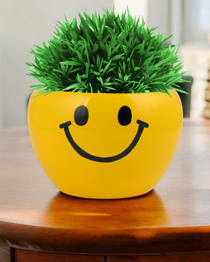 Cool Expressions Face Emoji Plant Flower Pot | Set Of 2 | 5 x 4 inches