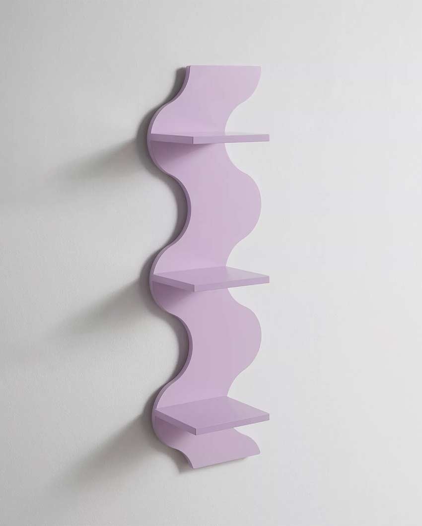 Space Saving Design Creative Squiggle Tower MDF Duco PU Finish Wall Rack | 36 x 14 x 9 inches