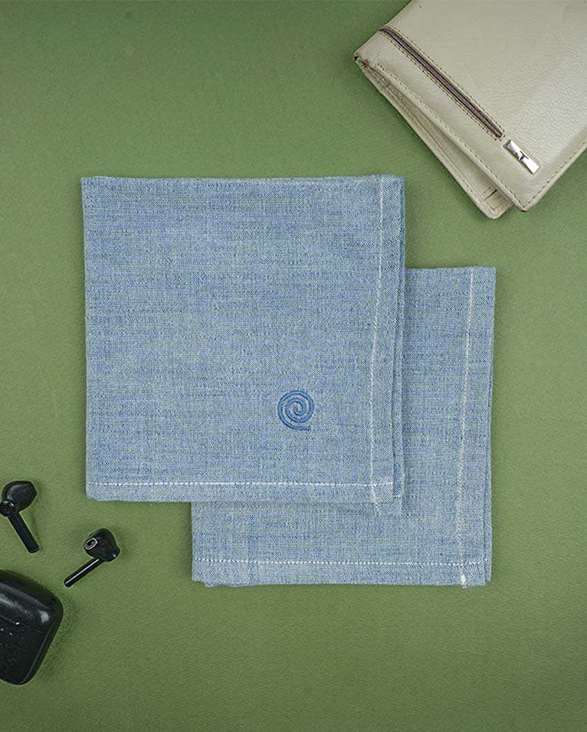 Solid Men's Premium Bamboo Handkerchief | Pack Of 2 | 16 x 16 inches