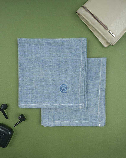 Solid Men's Premium Bamboo Handkerchief | Pack Of 2 | 16 x 16 inches