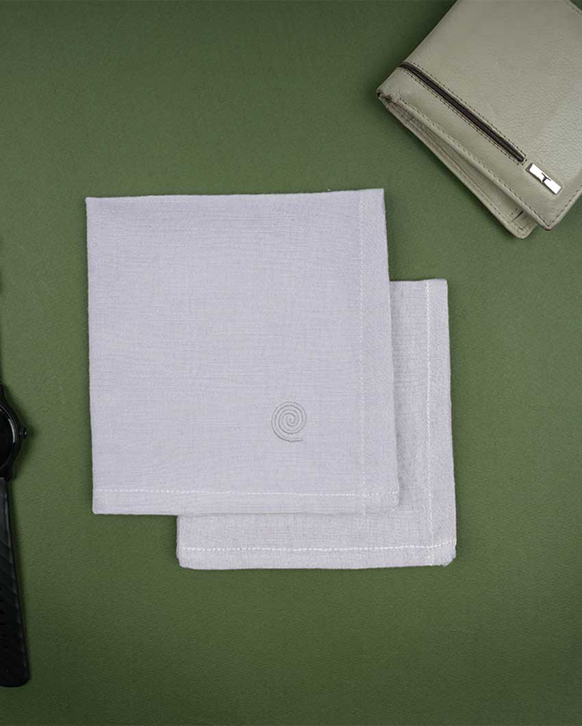 Solid Men's Premium Bamboo Handkerchief | Pack Of 2 | 16 x 16 inches