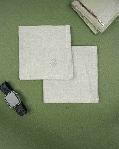 Solid Men's Premium Bamboo Handkerchief | Pack Of 2 | 16 x 16 inches