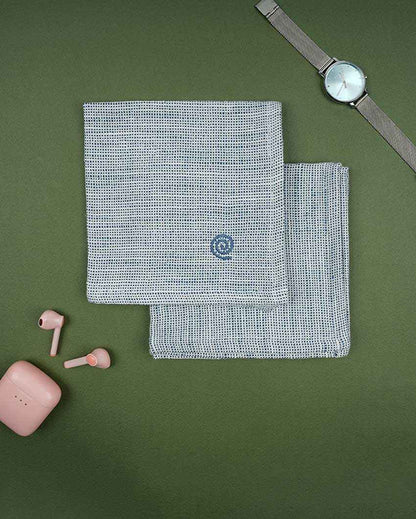 Checkered Women's Premium Bamboo Handkerchief | Pack Of 2 | 12 x 12 inches