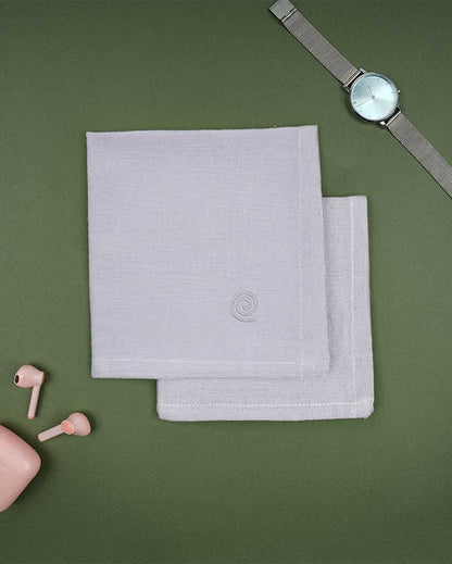 Solid Women's Premium Bamboo Handkerchief | Pack Of 2 | 12 x 12 inches