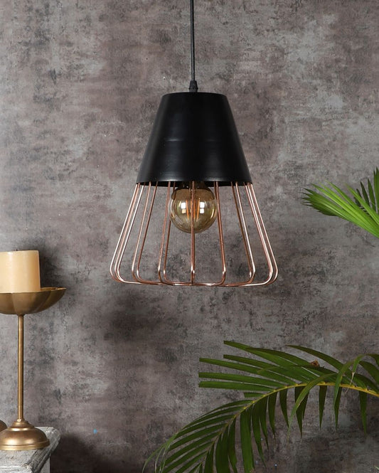 Classy Look Jaal Shape Hanging In Copper Finish Ceiling Lamp
