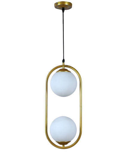 Doom Glass Hanging In Golden Finish Ceiling Lamp