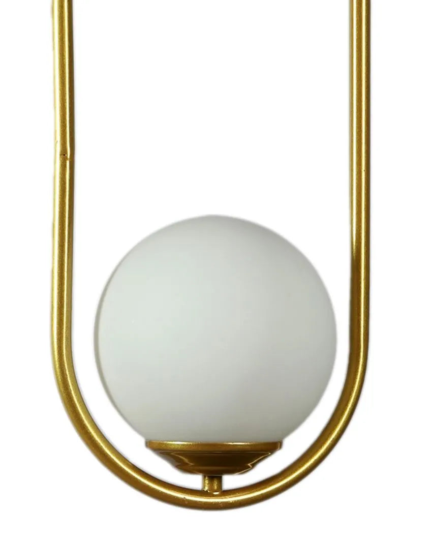 Doom Glass Hanging In Golden Finish Ceiling Lamp