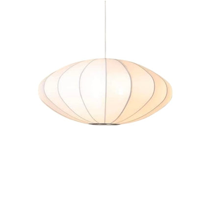 Silkworm Cocoon Italian White Pendant Lamp With Wire and Accessories